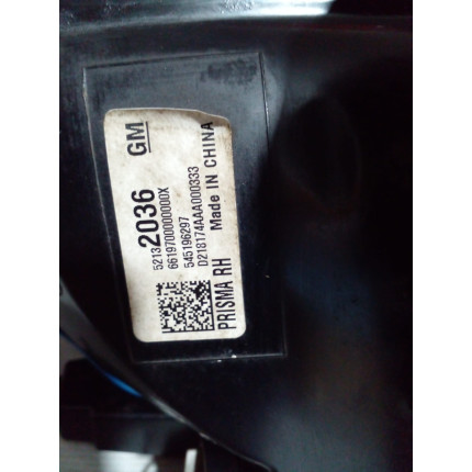 Lanterna Lado Direito Chevrolet Prisma C-79 Ano 2017 2018 2019 - Usado