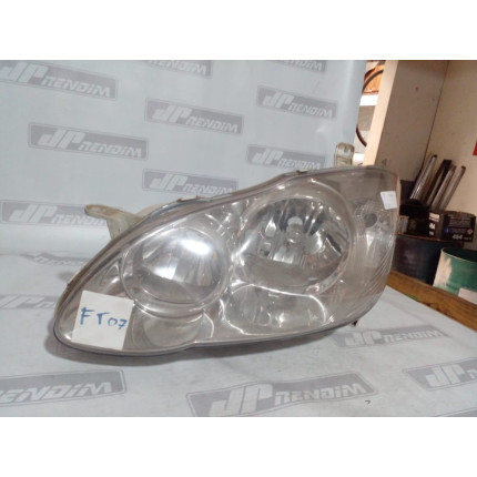 Farol Esquerdo Toyota Corolla Fielder T-07 Ano 2003 2004 2005 2006 2007 2008 - Usado