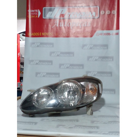 Farol Esquerdo Toyota Corolla Fielder T-12 Ano 2005 2006 2007 2008 - Usado