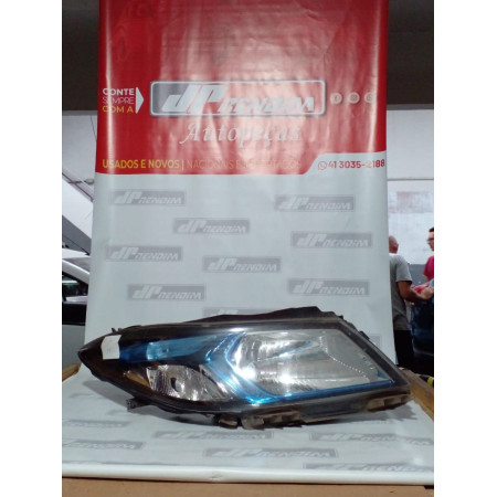 Farol Direito Chevrolet Ônix-Prisma Lente Azul C-19 Ano 2012 2013 2014 2015 2016 - Usado