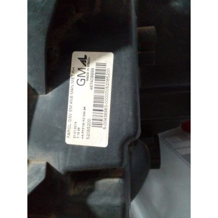 Farol Direito Chevrolet Cobalt C-20 Ano 2012 2013 2014 2015 - Usado