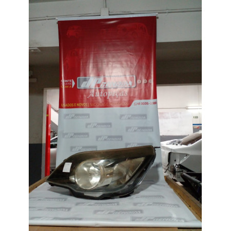 Farol Esquerdo Chevrolet Ágile-Montana Máscara Negra C-21 Ano 2009 2010 2011 2012 2013 - Usado