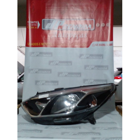 Farol Esquerdo Chevrolet Cobalt Máscara Negra C-44 Ano 2016 2017 2018 2019 - Usado
