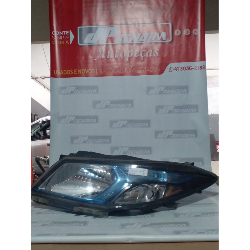 Farol Esquerdo Chevrolet Ônix-Prisma Lente Azul C-54 Ano 2012 2013 2014 2015 2016 - Usado