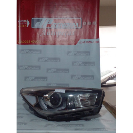Farol Direito Kia Rio Cromado Ki-05 Ano 2020 2021 2022 - Usado