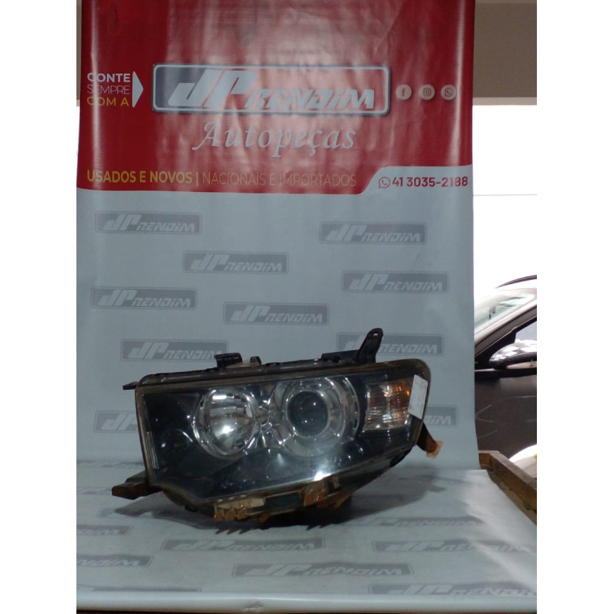 Farol Esquerdo Mitsubishi L200 Triton-Pajero Dakar Mit-03 Ano 2009 2010 2011 2012 2013 2014 2015 - Usado