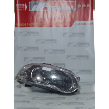 Farol Direito Fiat Palio-Siena Aro Negro Fi-43 Ano 2008 2009 2010 2011 2012 2013 2014 a 2018 - Novo