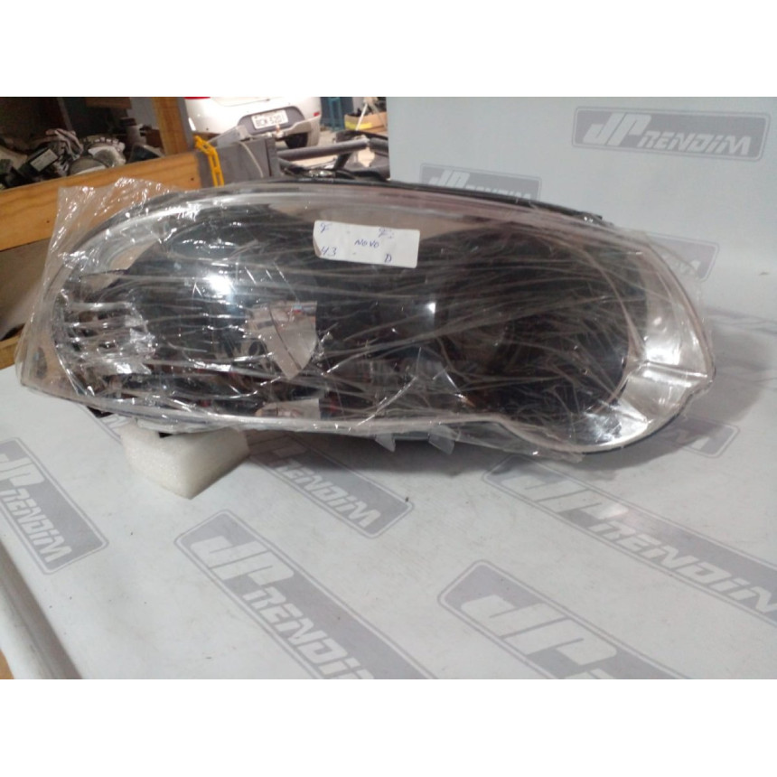 Farol Direito Fiat Palio-Siena Aro Negro Fi-43 Ano 2008 2009 2010 2011 2012 2013 2014 a 2018 - Novo