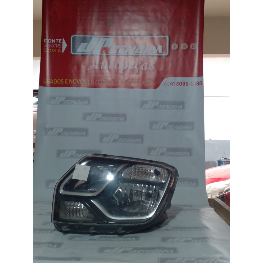 Farol Esquerdo Renault Dustert-Oroch Re-20 Ano 2016 2017 2018 2019 2020 - Usado