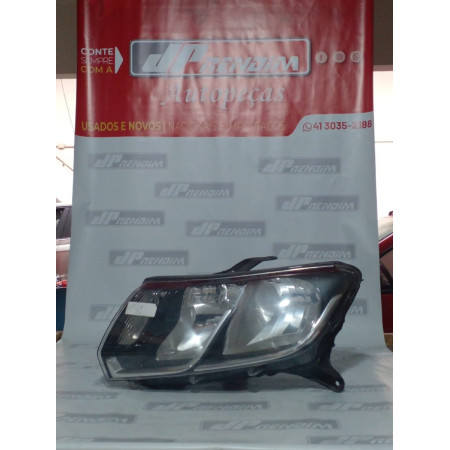 Farol Esquerdo Renault Sandero-Logan Re-26 Ano 2014 2015 2016 2017 2018 2019 2020 - Usado