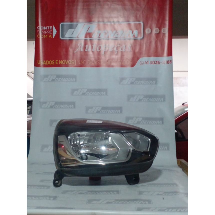 Farol Direito Renault Clio Máscara Negra Re-41 Ano 2013 2014 2015 2016 - Usado