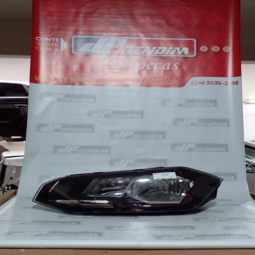 Farol Esquerdo VW Polo-Virtus Vw-45 Ano 2018 2019 2020 2021 2022 - Usado