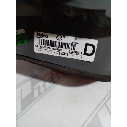 Lanterna Lado Direito Honda New Civic H-32 Ano 2007 2008 2009 2010 - Usado