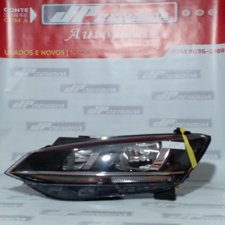 Farol Esquerdo VW Fox-Spacefox Máscara Negra Vw-48 Ano 2015 2016 2017 2018 2019 2020 2021 - Usado