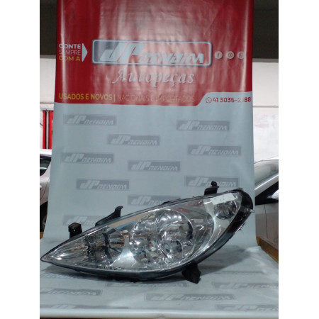 Farol Esquerdo Peugeot 307 P-03 Ano 2002 2003 2004 2005 2006 2007 - Usado