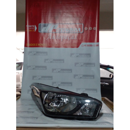 Farol Direito Hyundai HB20 Máscara Negra Hy-15 Ano 2013 2014 2015 2016 2017 2018 2019 - Usado
