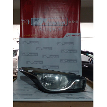 Farol Direito Hyundai HB20 Máscara Negra Hy-16 Ano 2013 2014 2015 2016 2017 2018 2019 - Usado