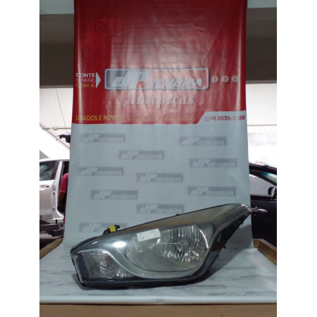 Farol Esquerdo Hyundai HB20 Máscara Negra Hy-17 Ano 2013 2014 2015 2016 2017 2018 2019 - Usado