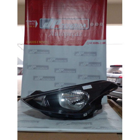Farol Esquerdo Hyundai HB20 Máscara Negra Hy-18 Ano 2020 2021 2022 - Usado