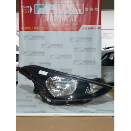 Farol Direito Hyundai HB20 Máscara Negra Hy-21 Ano 2020 2021 2022 - Usado