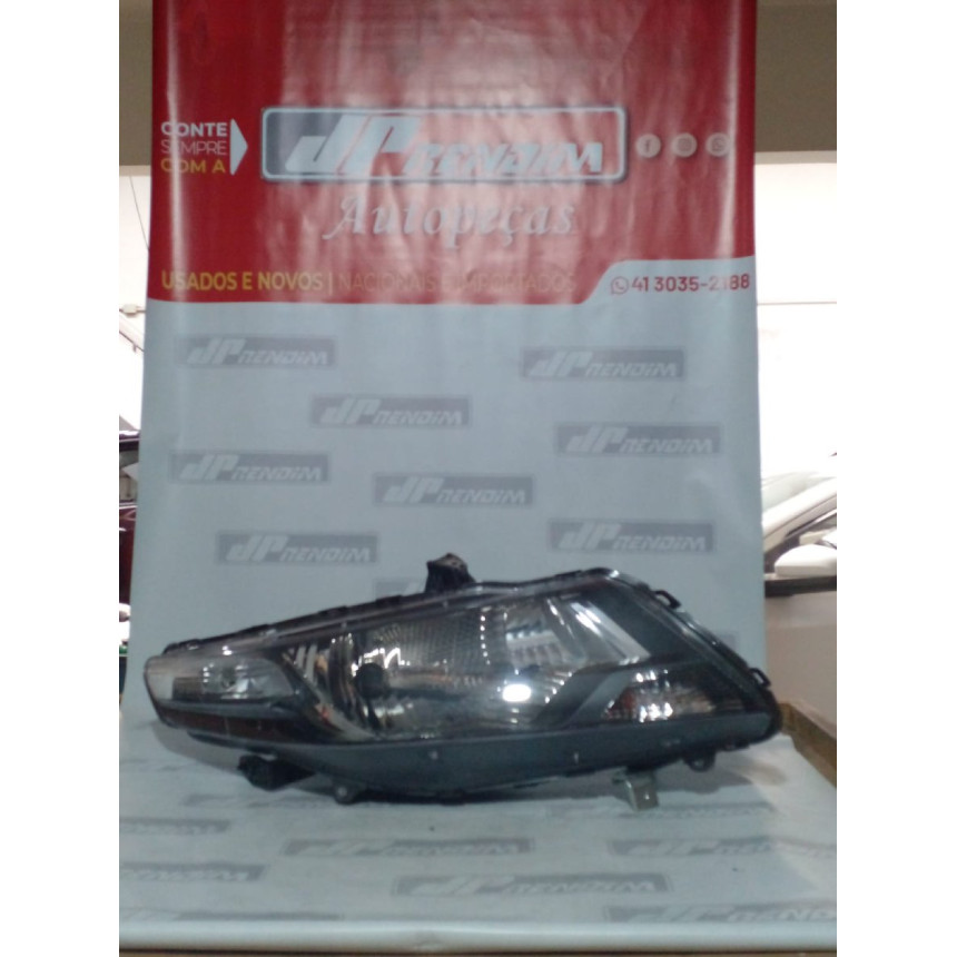Farol Direito Honda City H-03 Ano 2009 2010 2011 2012 2013 - Usado