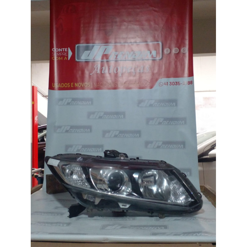 Farol Direito Honda Civic H-07 Ano 2012 2013 2014 2015 2016 - Usado