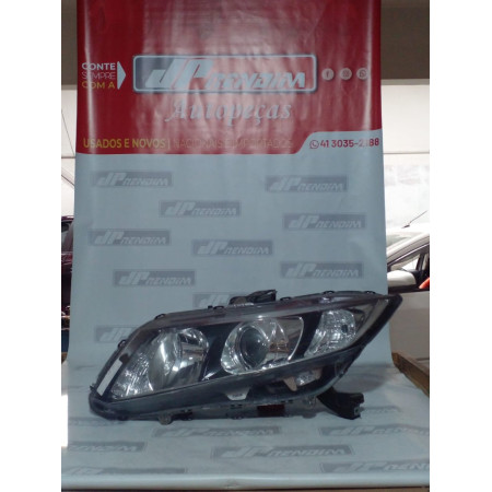 Farol Esquerdo Honda Civic H-08 Ano 2012 2013 2014 2015 2016 - Usado