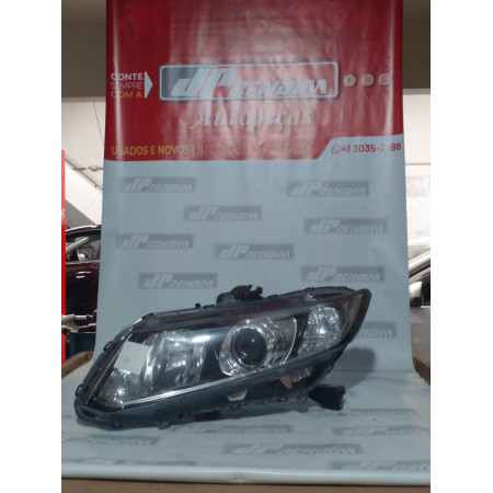 Farol Esquerdo Honda Civic H-09 Ano 2012 2013 2014 2015 2016 - Usado