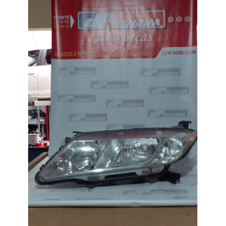 Farol Esquerdo Honda City Cromado H-21 Ano 2015 2016 2017 - Usado