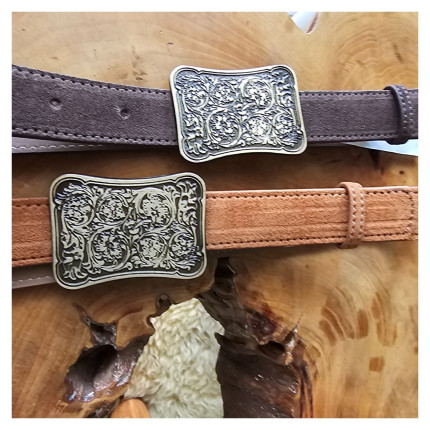 Cinto Caramelo Fivela Quadrada