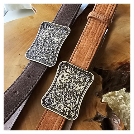 Cinto Caramelo Fivela Quadrada