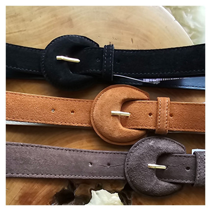 Cinto Caramelo Todo Camurça