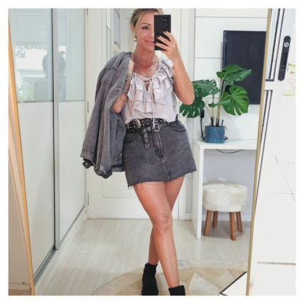 Saia Curta Jeans