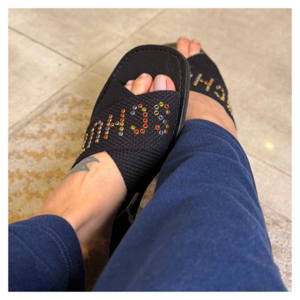 Rasteira Tecido Schutz