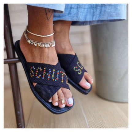 Rasteira Tecido Schutz