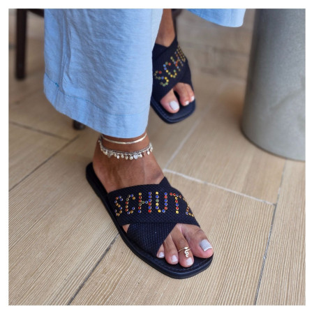 Rasteira Tecido Schutz