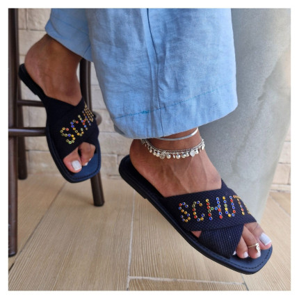 Rasteira Tecido Schutz