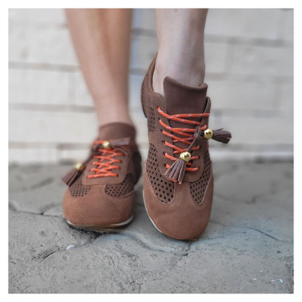 Tênis Nobuck Marrom