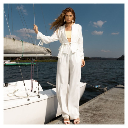 Calça Off White Pantalona