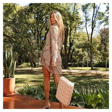 Vestido Florido Franja