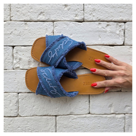 Rasteira Jeans Schutz