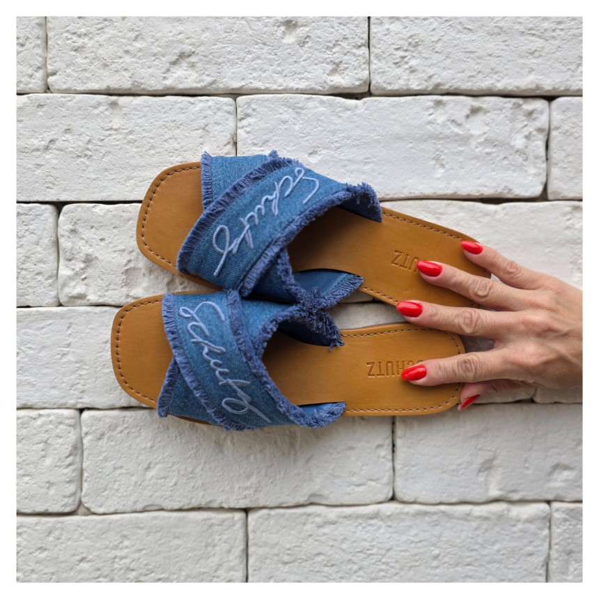 Rasteira Jeans Schutz