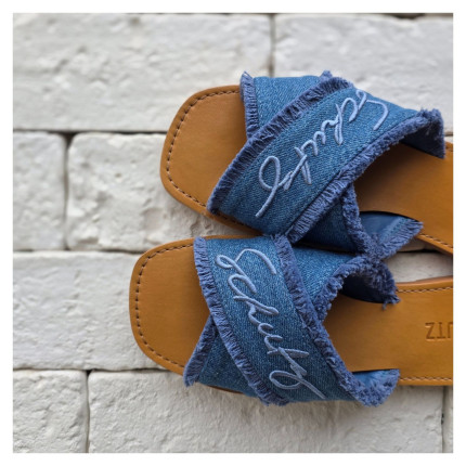 Rasteira Jeans Schutz