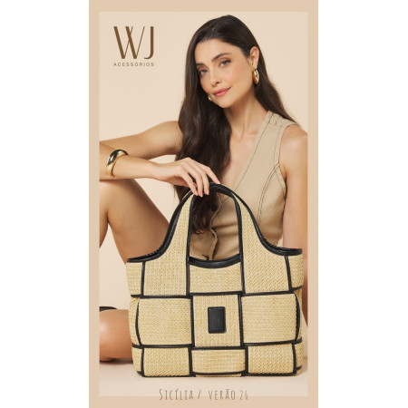 Bolsa Palha Trançada WJ