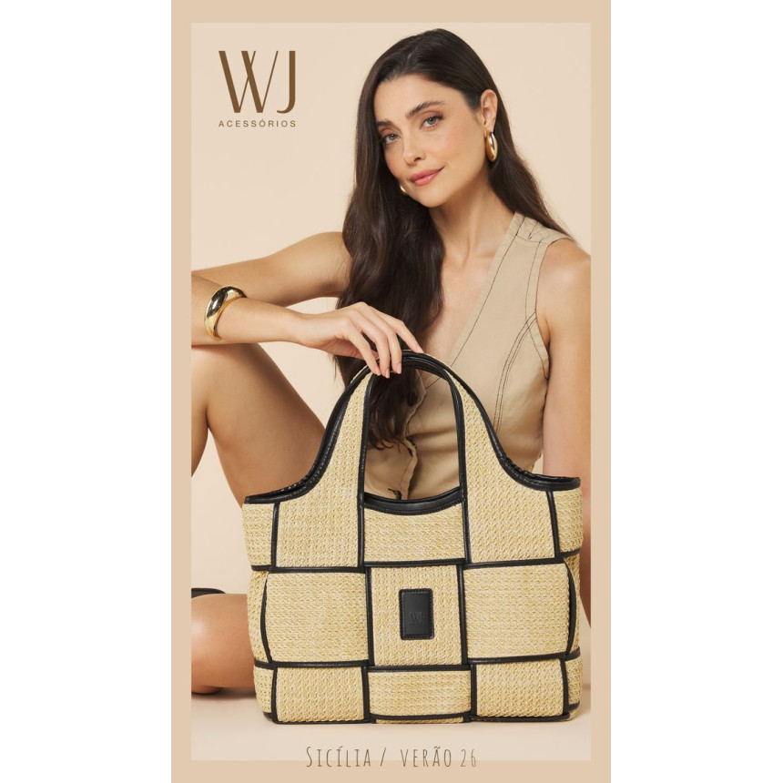 Bolsa Palha Trançada WJ