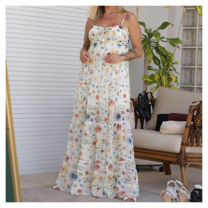 Vestido Longo Flores