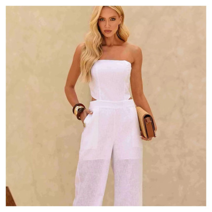 Macacão Linho Branco