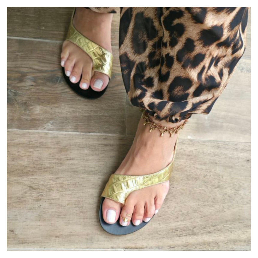 Rasteira Ferrucci Croco