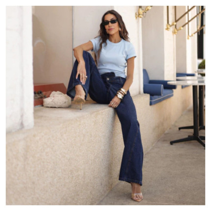 Calça Jeans Wide