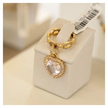 Anel Coração Transparente